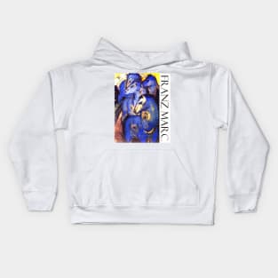 Blue Horses by Franz Marc Kids Hoodie